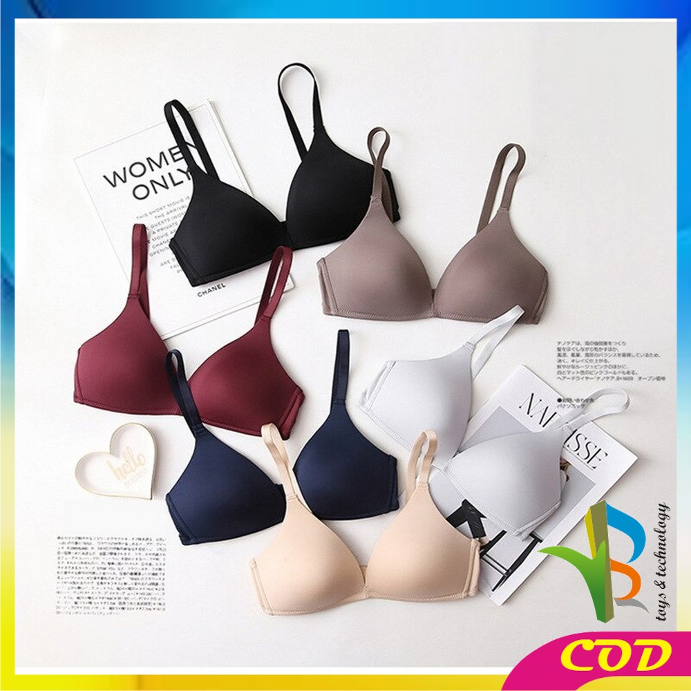 RB-P45 Bra BH Tanpa Kawat Bahan Halus Pakaian Dalam Wanita Bra Push Up Elastis Sexy Yoga Bra Murah