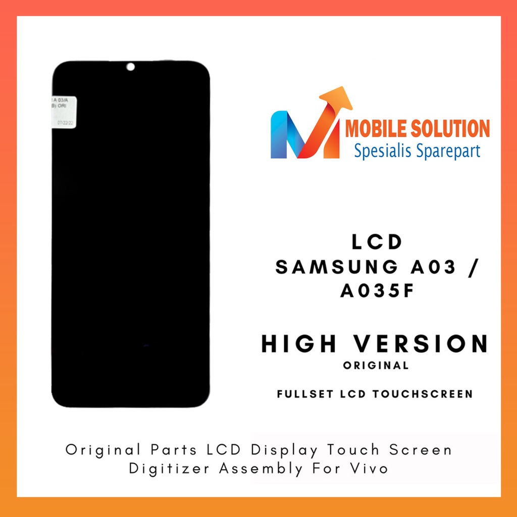 Grosir LCD Samsung A03 / A03S / A035F Original 100% Fullset Touchscreen Garansi + Packing / Bubbel