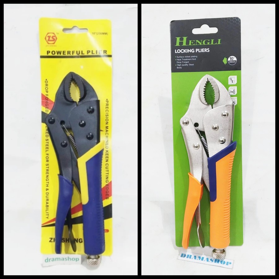 Tang jepit buaya kunci bulat lock locking plier gagang lapis karet