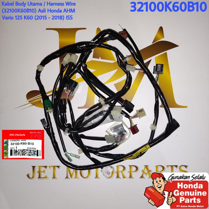 32100K60B10 Harness Wire atau  Kabel Body Vario 125 2015 - 2018 ISS Asli atau Ori Honda AHM