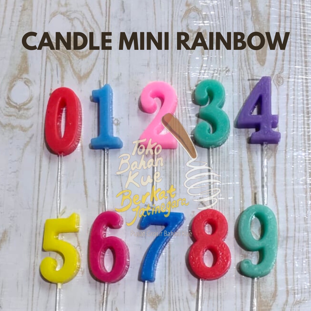 CANDLE ANGKA MINI RAINBOW / LILIN ANGKA 123 PACK