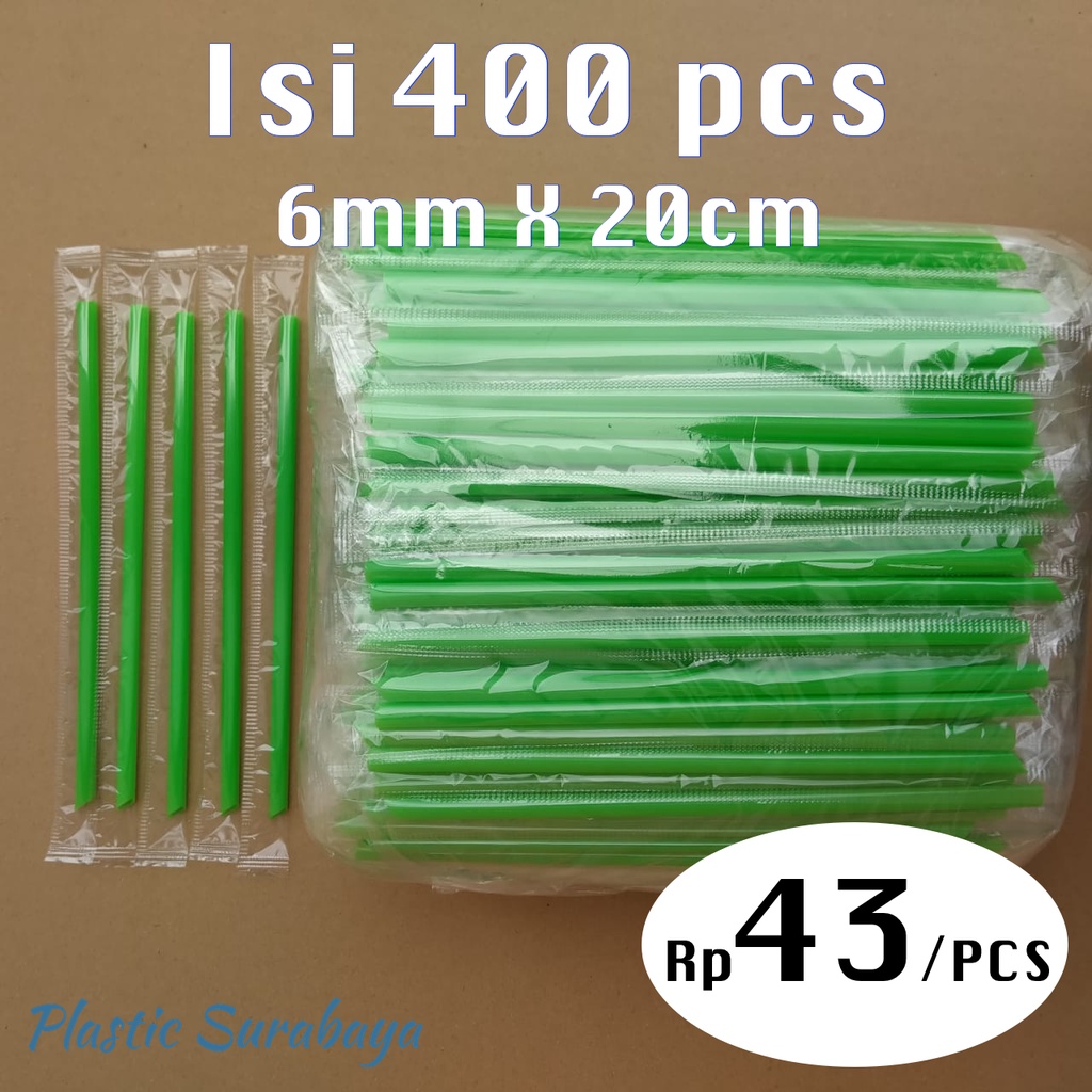 Jual Sedotan Steril Mm X Cm Pcs Hijau Straw Bubble Boba Shopee