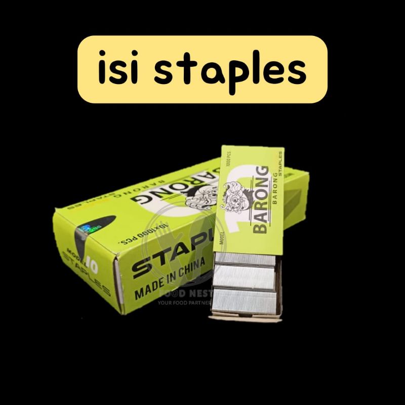 ISI STAPLES STAPLER STEPLES UKURAN 10