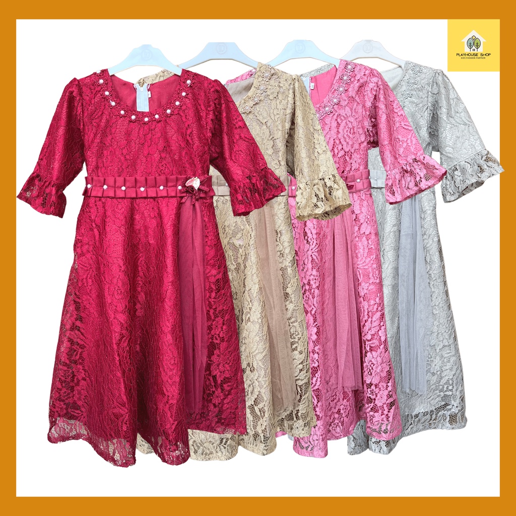 Dress Pesta Baju Gaun Anak Perempuan usia 6-9 Tahun