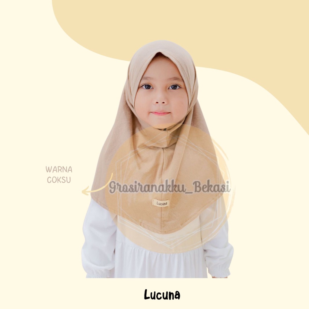 Hijab Anak Instan Zahra Junior Lucuna Mix Warna Size 2-10 TH