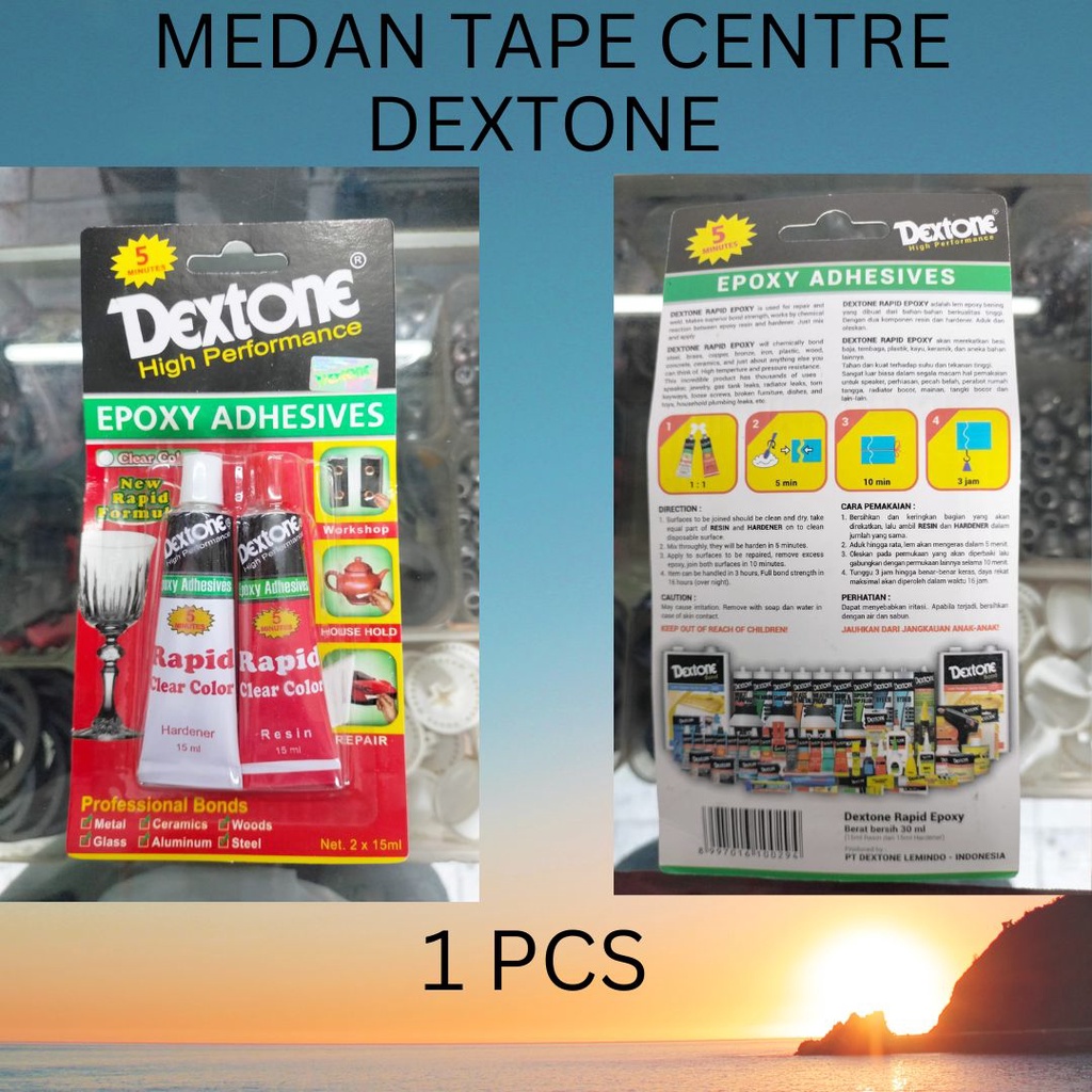 

Lem Epoxy Dextone Rapid 5 Menit Clear Color 30 ml Lem Campur Serbaguna