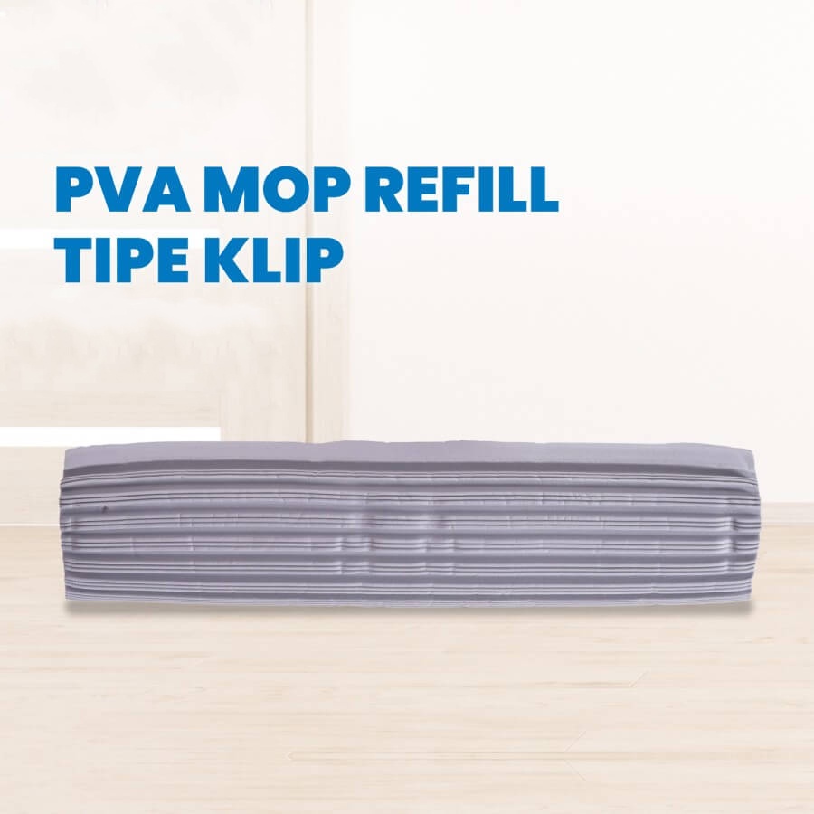 Refill Alat Pel Lantai Spons PVA Tipe Klip Floor Mop