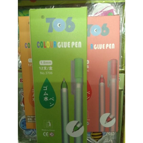 

colour glue pen harga perkotak satu kotak isi 12 biji