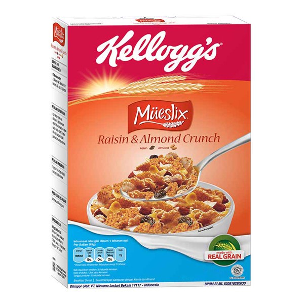 

Sereal Kelloggs Mueslix Raisin & Almond Crunch 355 G