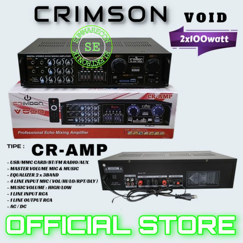 amplifier karaoke crimsom cr amp void amplifier bluetooth mp3