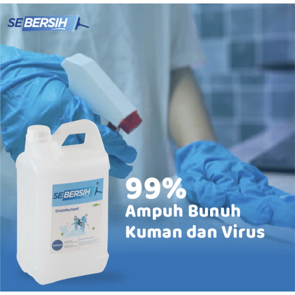 SEBERSIH Disinfektan Konsentrat 5 Liter Izin Kemenkes RI