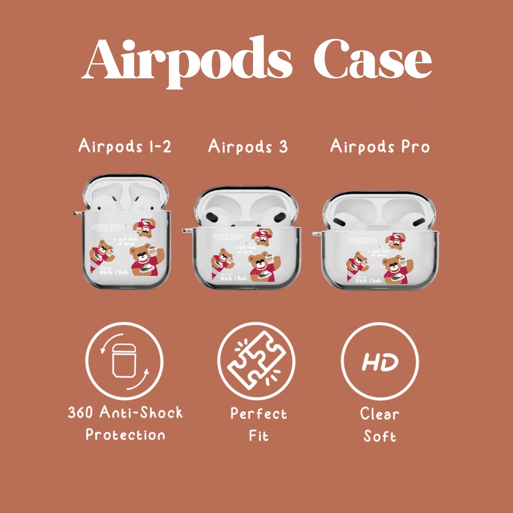 Airpods Case 1/2/3/Pro Bearie Jodie Rich Dish