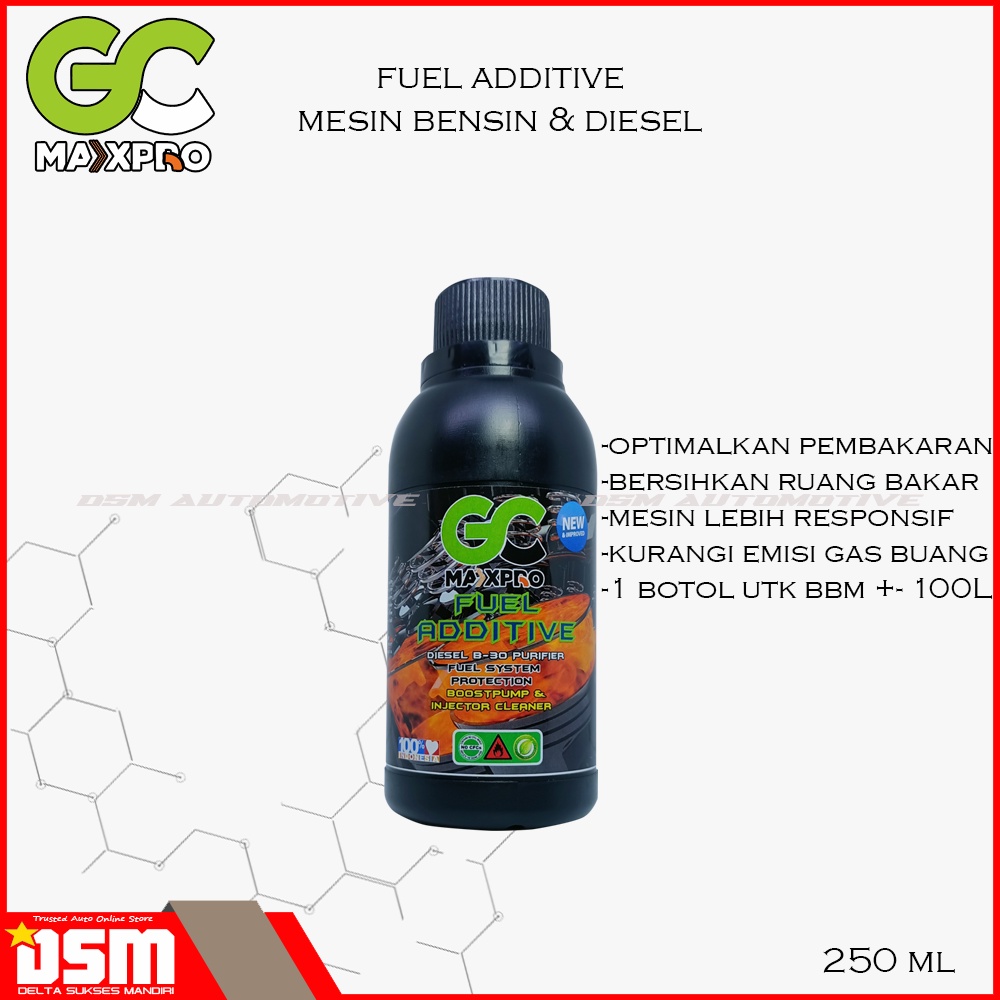 GC MAXPRO Fuel Additive 250ml Injector Cleaner Mesin Bensin &amp; Solar