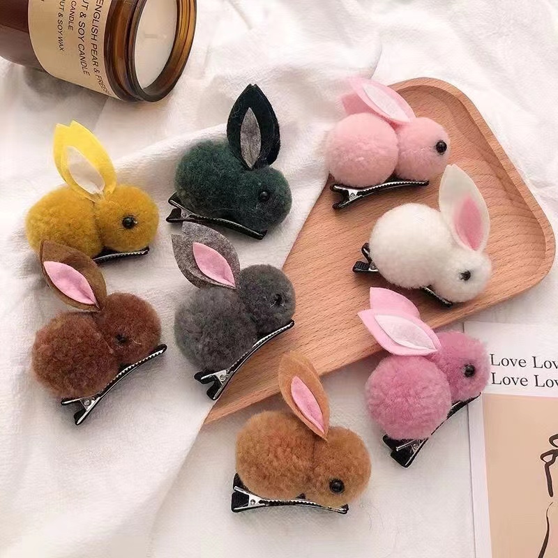 Jepit Rambut Korea Kelinci Rabbit Hair Accessories - Jepit Rambut Versi Korea Klip Untuk Anak Perempuan