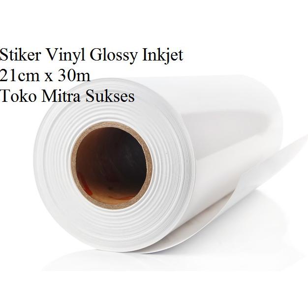 

ㅀ Stiker Vinyl Inkjet A4 Roll - 21cm x 30m NEW 4081 ◉