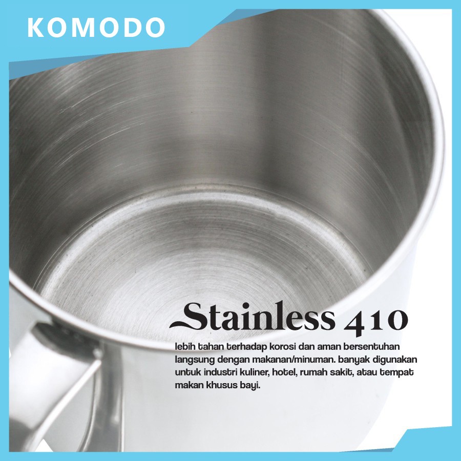 KOMODO Mug Stainless / Cangkir Kopi Stainless + Tutup