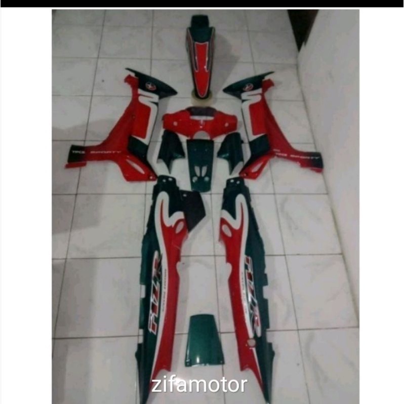 COVER BODY FIZ R CALTEX HIJAU merah full set halus cover body halus yamaha fiz r