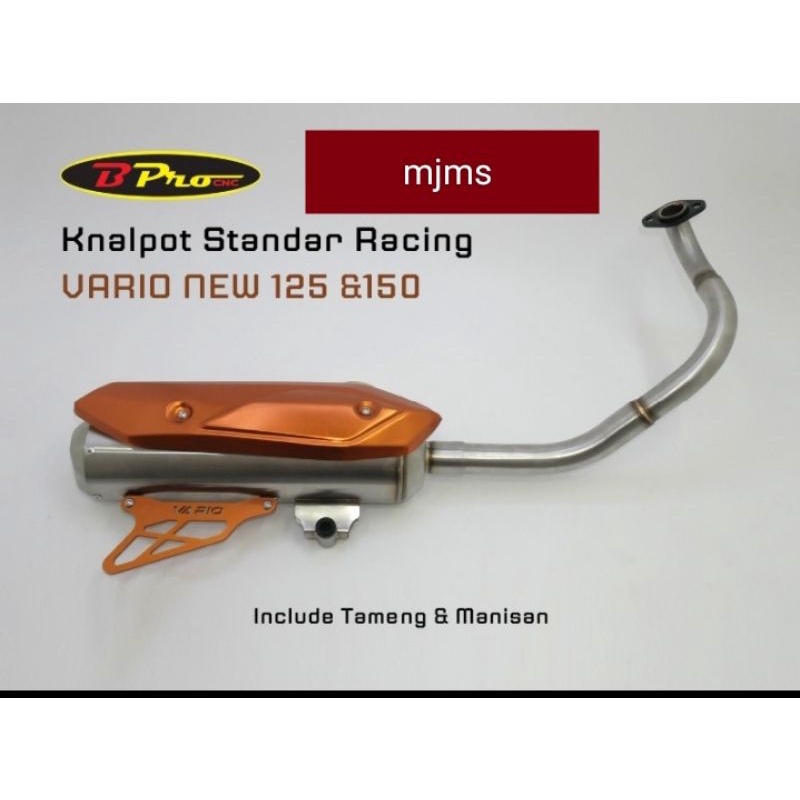 Knalpot Standar Racing Bpro Vario new 125 150 Knalpot Bpro plus tameng cnc