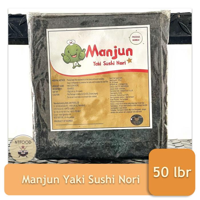 Jual Manjun Yaki Sushi Nori Pack Lembar Rumput Laut Kering Halal