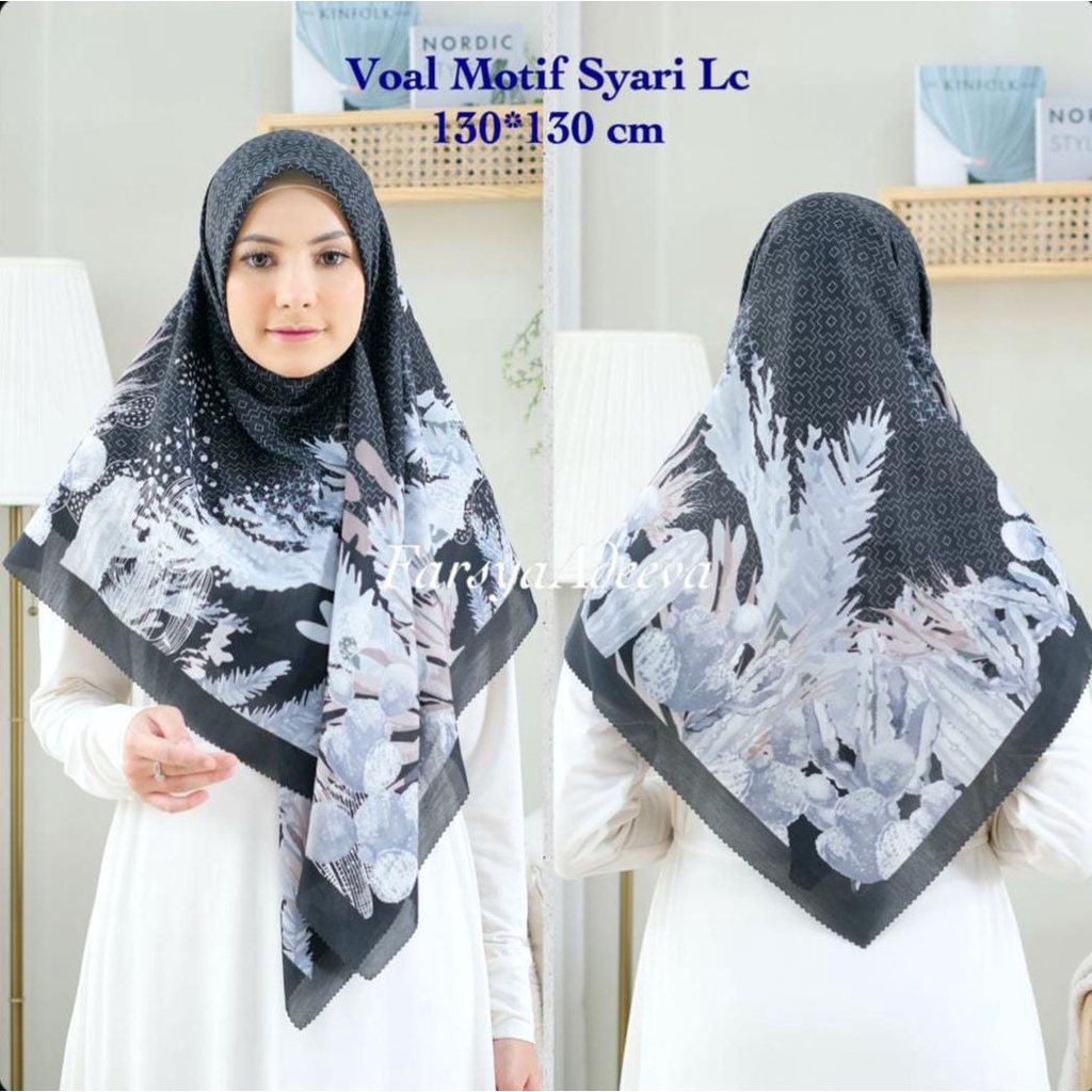 Terbaru Kerudung Segiempat Jumbo Motif Adeeva Lasercut Hijab Segi Empat Syar'i Jilbab Deenay Jumbo K