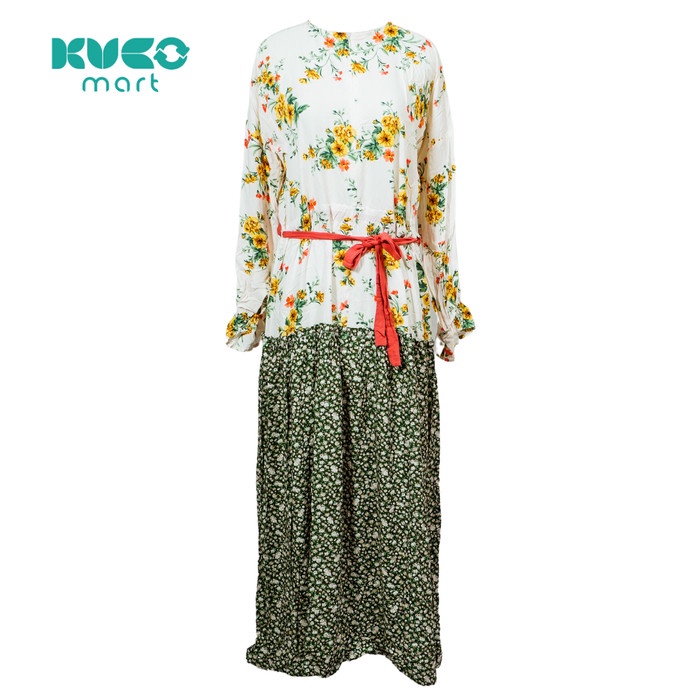 Dress Hijab Bella Rosa - Motif Bunga
