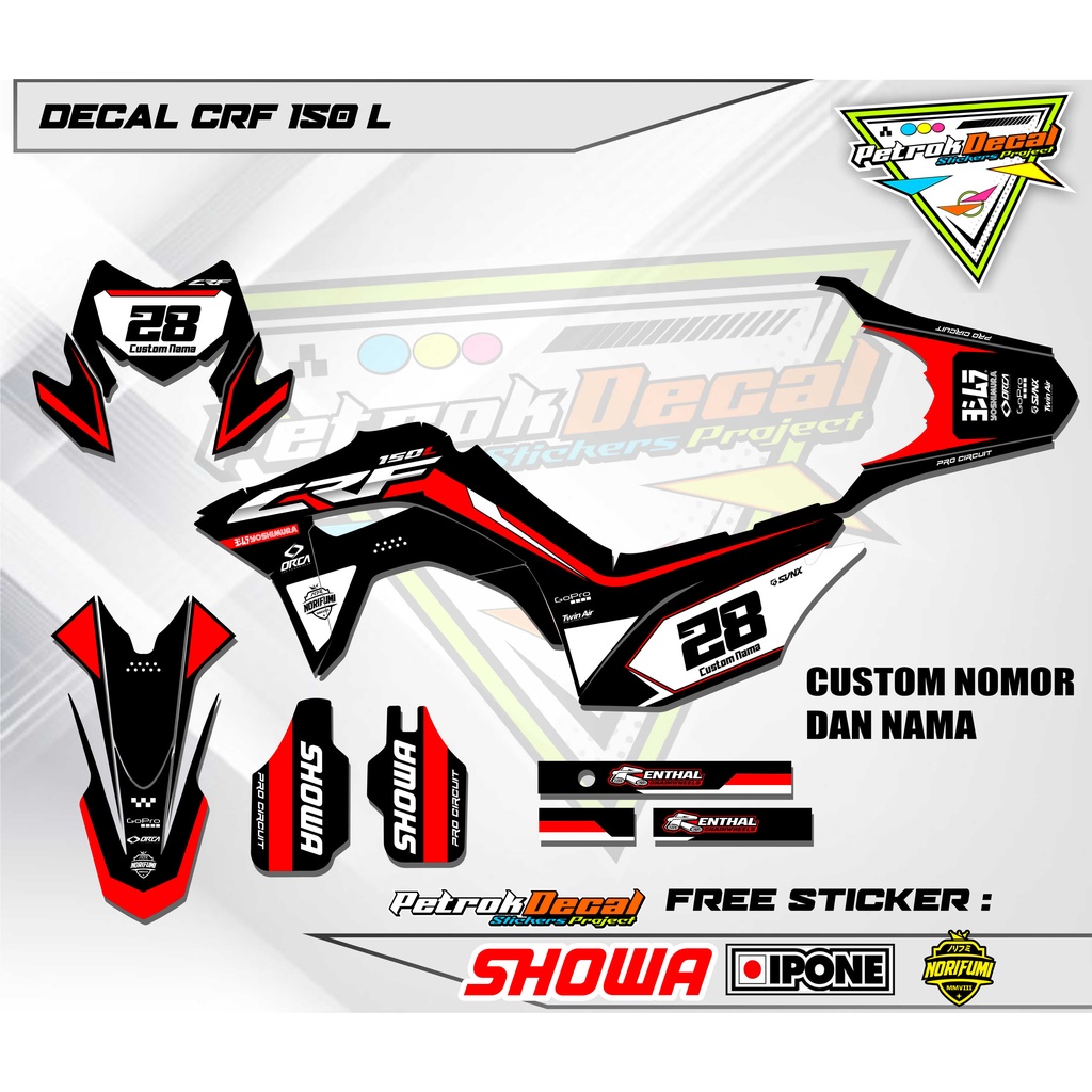 DECAL CRF 150 L FULLBODY - DECAL HOLOGRAM HONDA CRF 150 CUSTOM