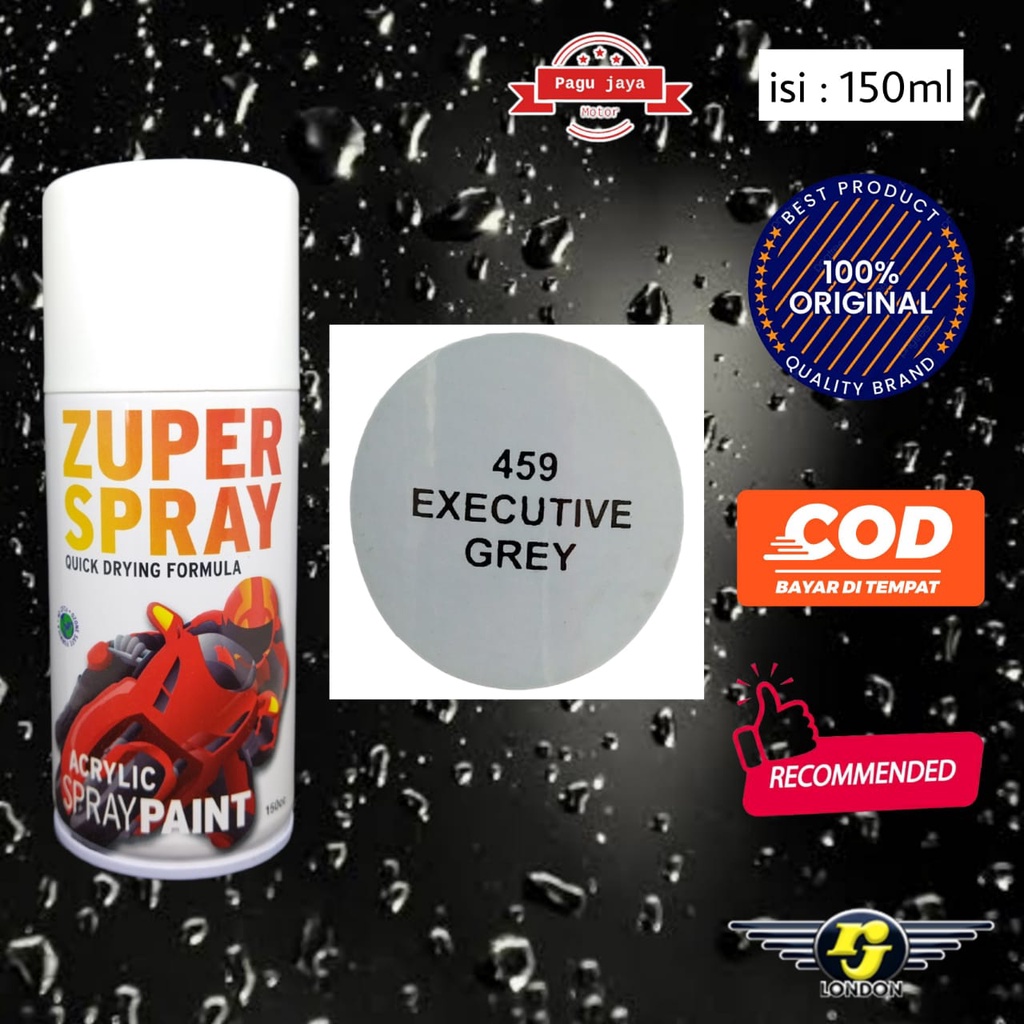 Pilok pilox abu muda / executive grey 150cc zuper spray cat semprot spray paint untuk motor mobil sepeda helm velg kayu besi plastik