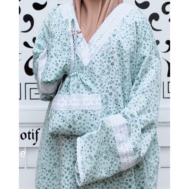 abaya/mukena cringkel bunga kalem 354