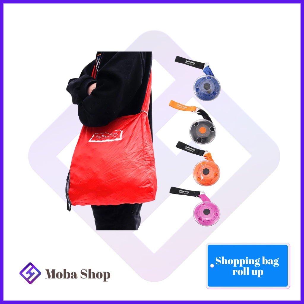 Shopping bag roll up / tas belanja gulung