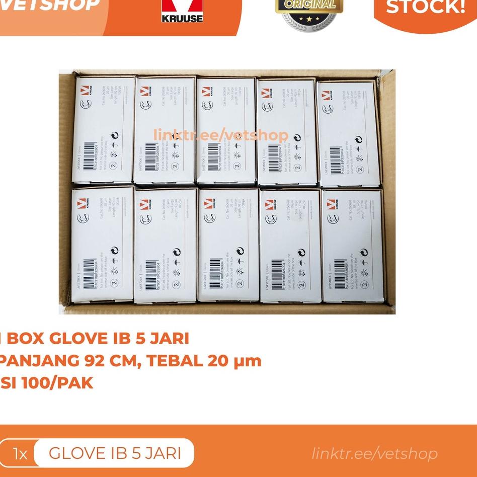 Glove IB / Glove Palpasi Perrectal / Sarung Tangan Plastik IB 5 jari