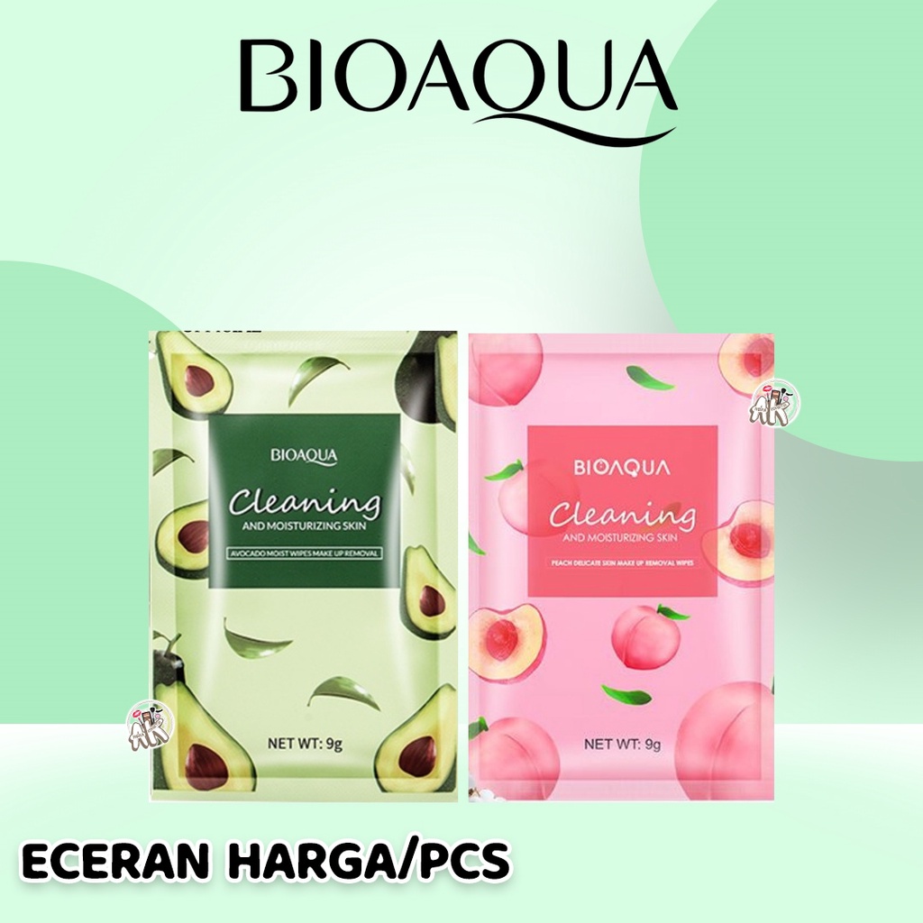 BIOAQUA WIPES / TISU WAJAH MAKEUP REMOVAL ( AVOCADO / PEACH )