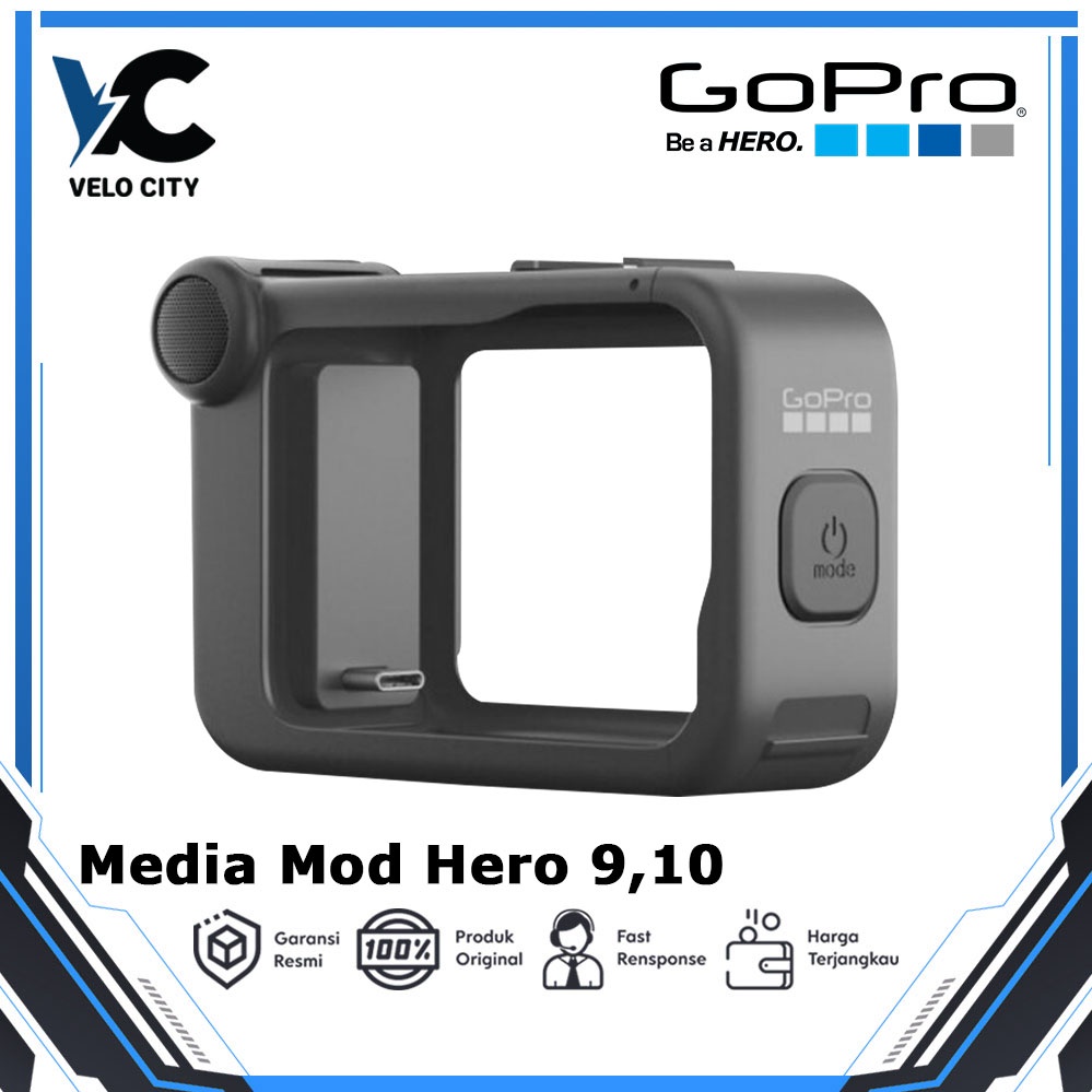 GoPro Media Mod for Hero 9 Hero 10 Black - GoPro Hero9 Hero10 Original