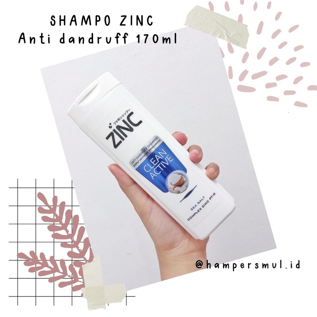 Jual Zinc shampoo 170 ml anti dandruff shampoo clean active hair fall