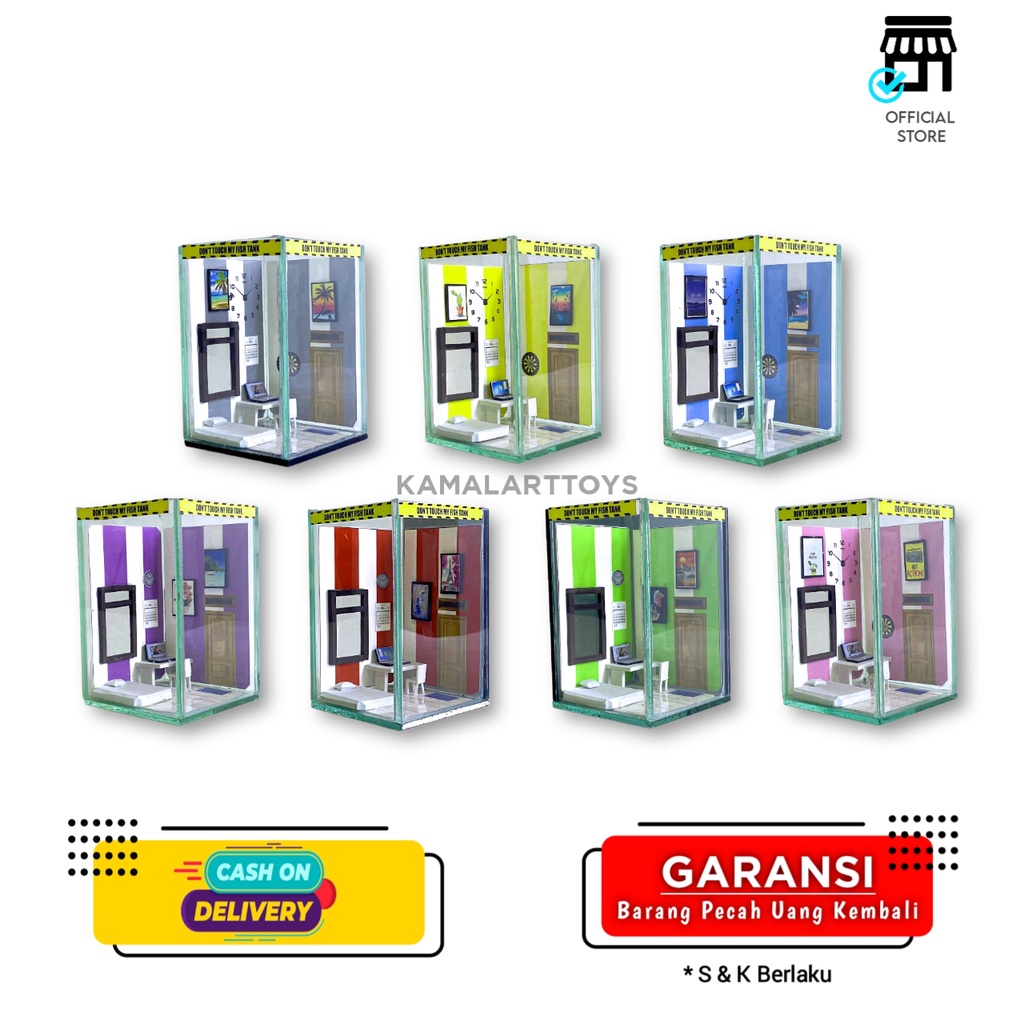 AQUARIUM UNIK IKAN HIAS KAMAR KOST VIRAL / SOLITER CUPANG UNIK TEMA KAMAR TIDUR KOS