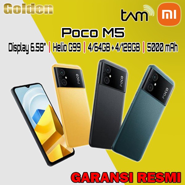 XIAOMI POCO M5 4/64 4/128 Ram 4GB Internal 64GB 128GB Garansi Resmi