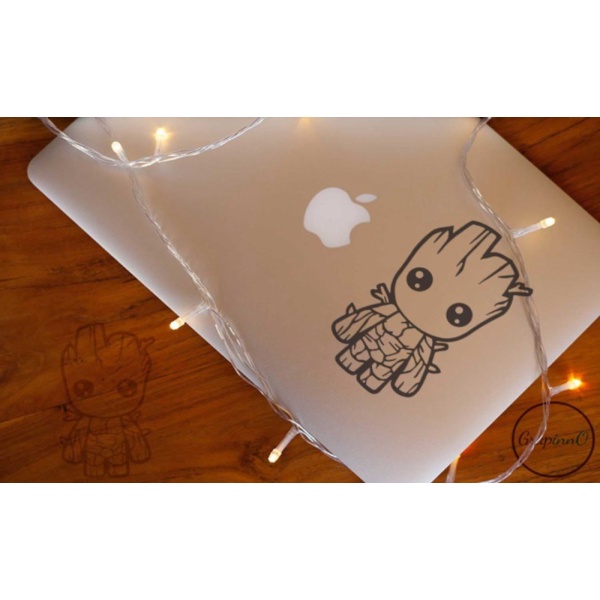 Decal Sticker Macbook Apple Stiker Groot Avengers Chibi Laptop Limited