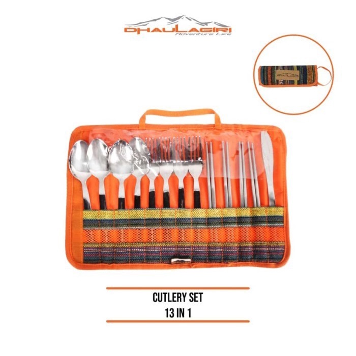 Perlengkapan Set Makan Camping Dhaulagiri CUTLERY SET 13 in 1