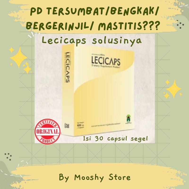 LECICAPS PELANCAR ASI 30 CAPSUL untuk mengatasi payudara Mastitis/ payudara bengkak/ tersumbat/ bergerinjil/Lecicaps Official