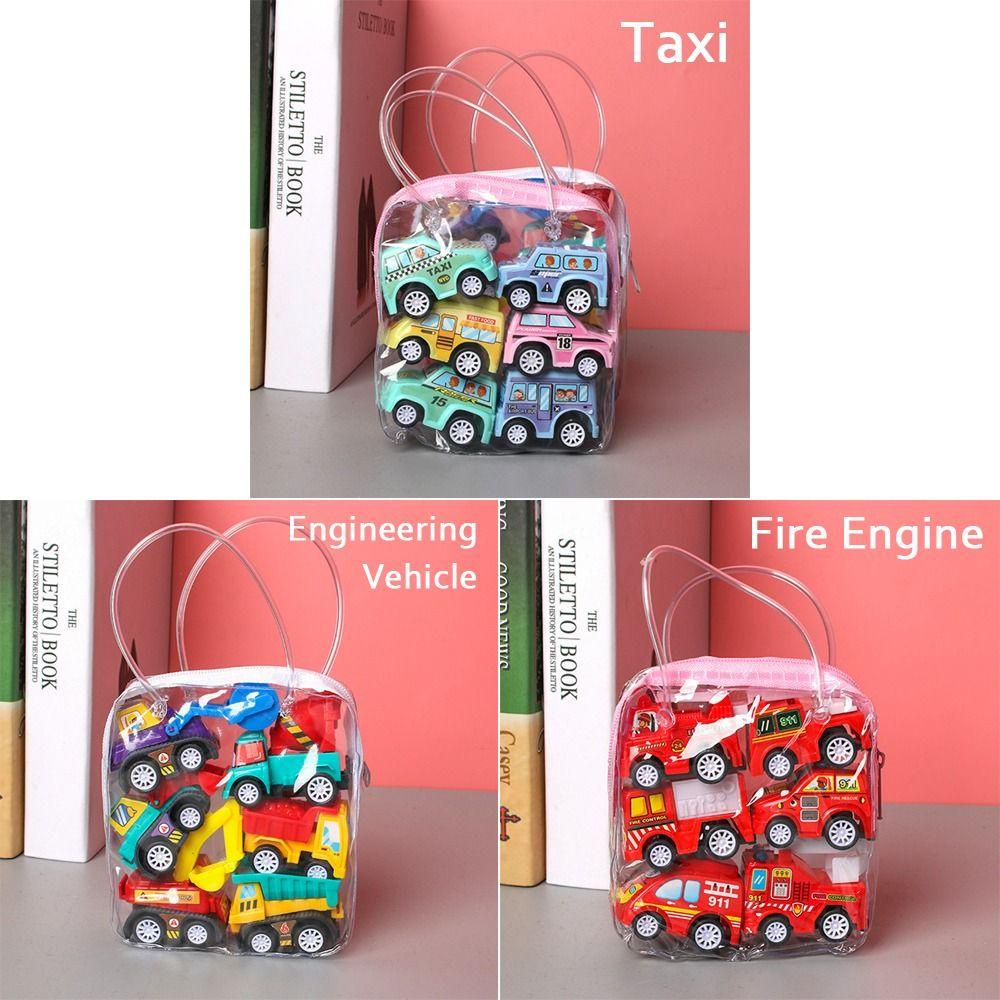 Pineapple 6PCS Pull Back Car Anak Plastik Model Mobil Mobil Mini