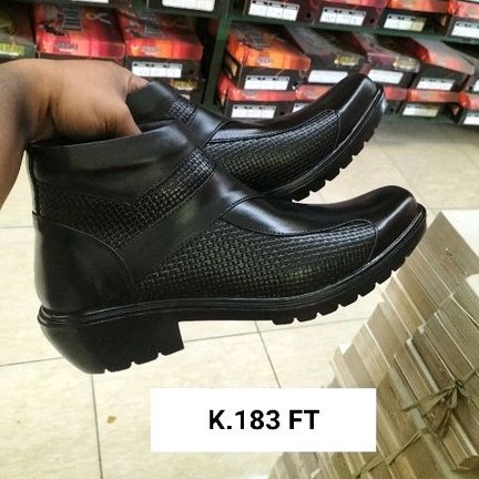 Sepatu kulit pria PDH boots polri TNI security guard PNS sepatu Kerja formal i