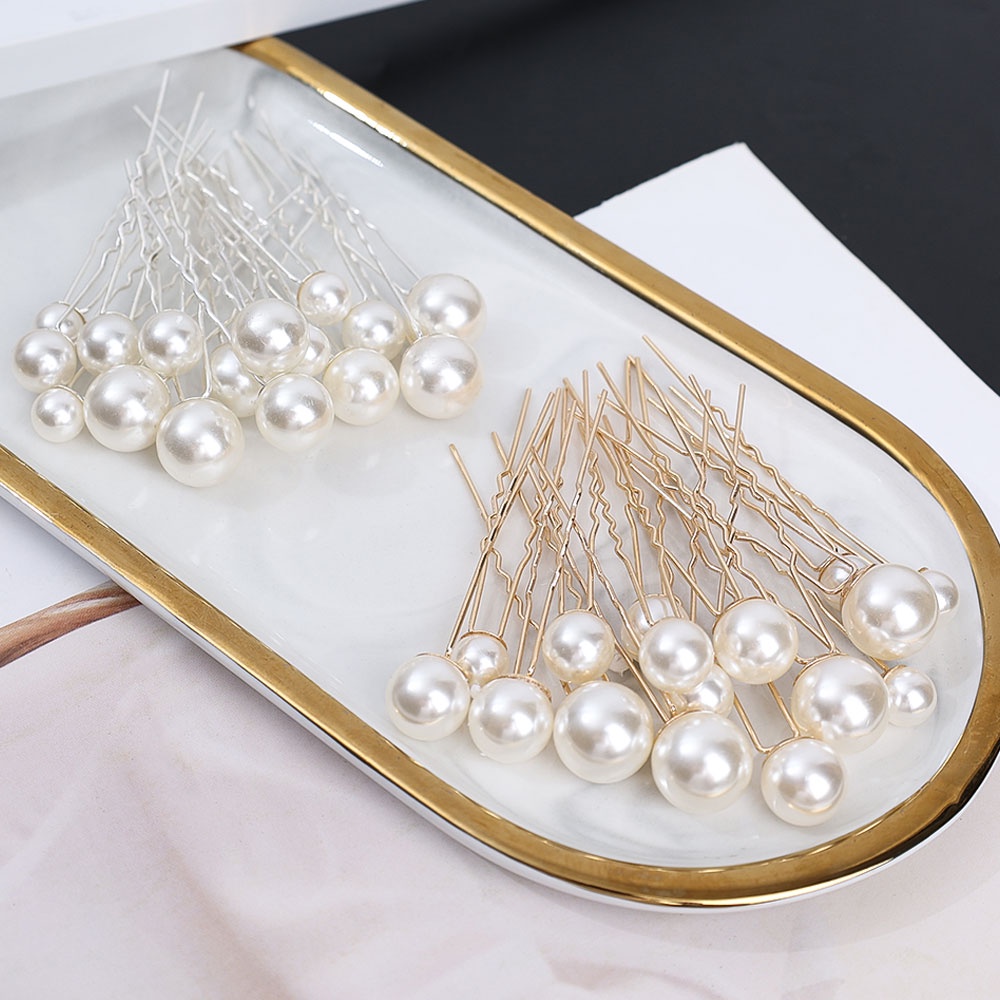 18pcs/set Jepit Rambut Pesta Elegan Bridal Hair Clip Aksesoris Perhiasan Pernikahan U-shaped Hiasan Rambut Hias