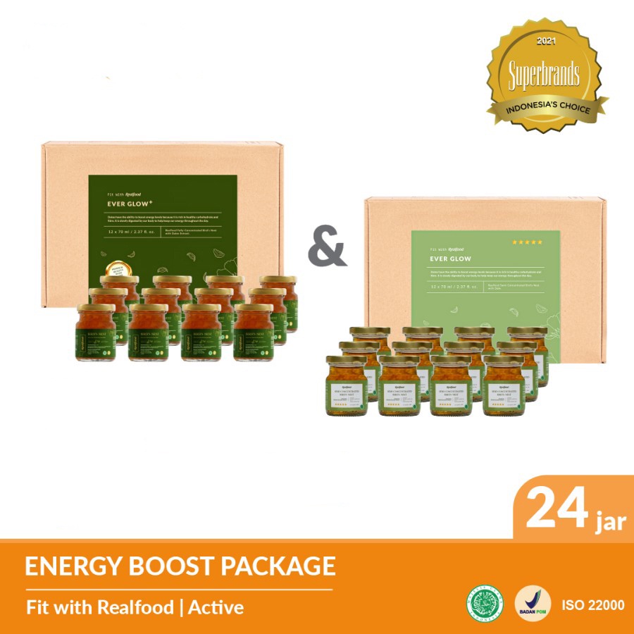 

Realfood Energy Boost Package Ever Glow Minuman Kesehatan Sarang Burung Birdnest Ekstrak Buah Kurma