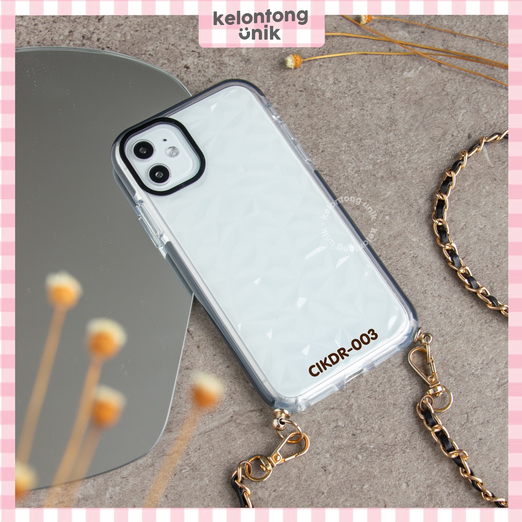 (Seri 2) For iPhone - Anti Knock Diamond Lanyard Rantai Soft Case/ Sling Case Tali