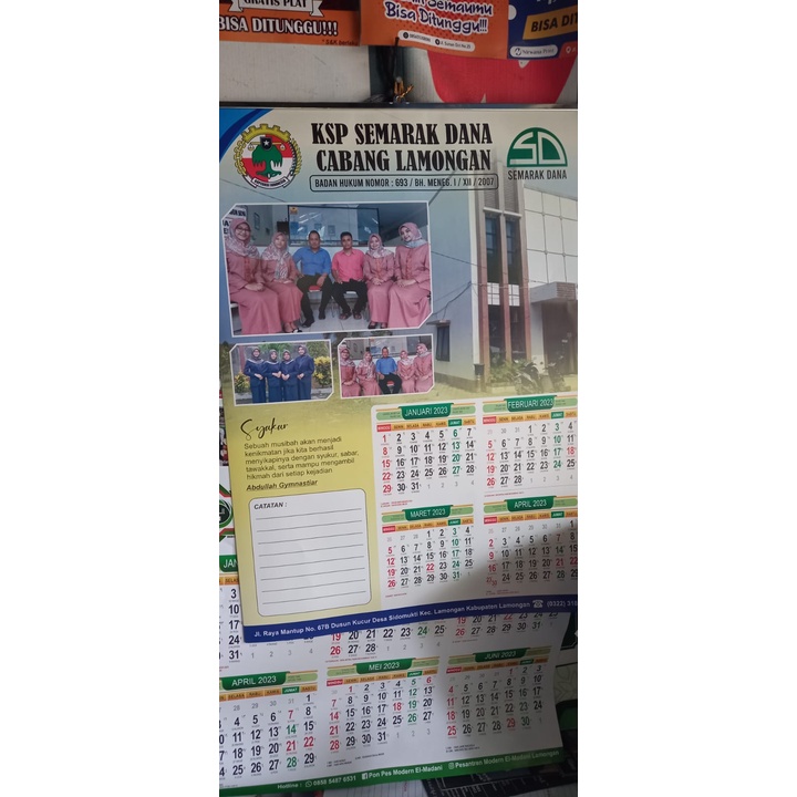 

(450 pcs) KALENDER DINDING 38X54 4 LEMBAR CUSTOM FOTO