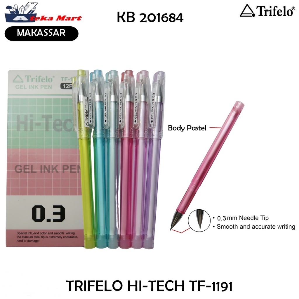 

[BOX/12PCS] TRIFELO GEL PEN TF-1191 HI-TECH