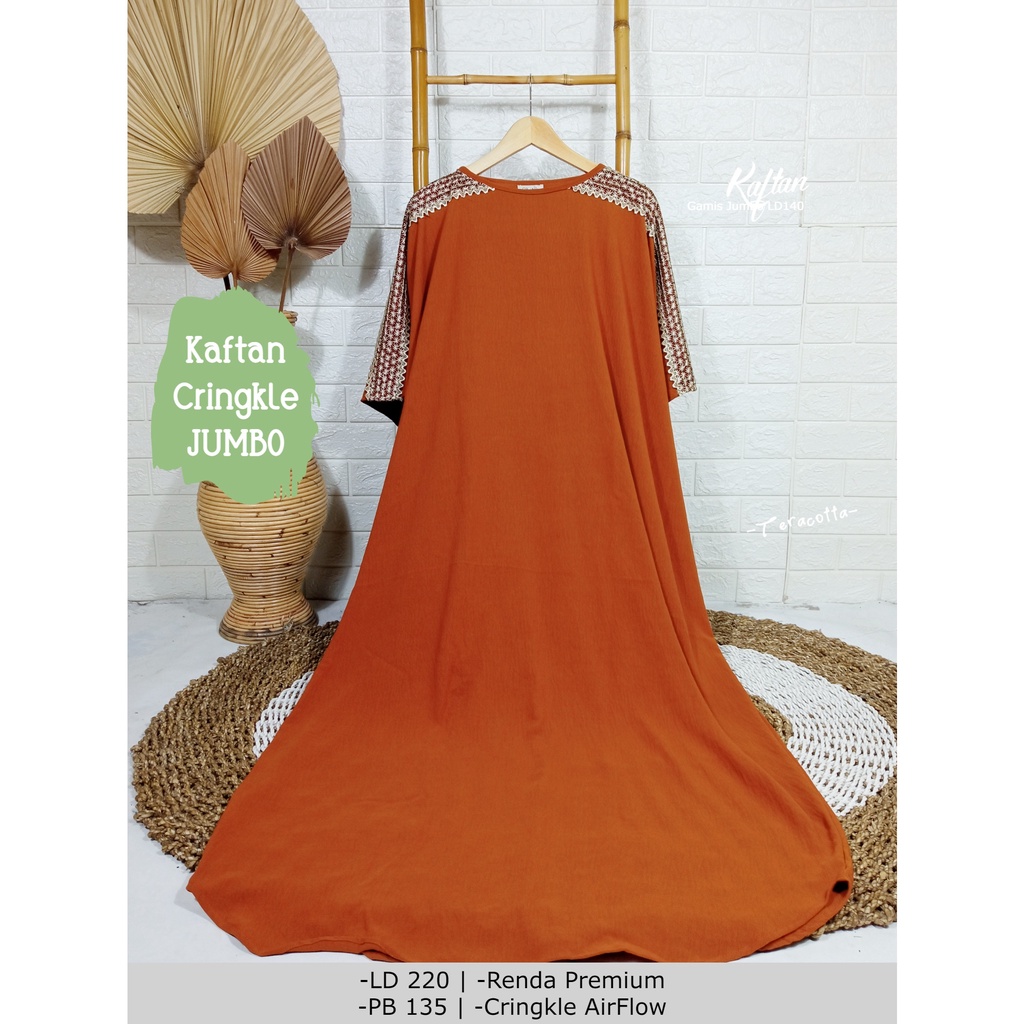 Kaftan Crinkle AirFlow Premium Terbaru / Gamis Kringkle Kekinian