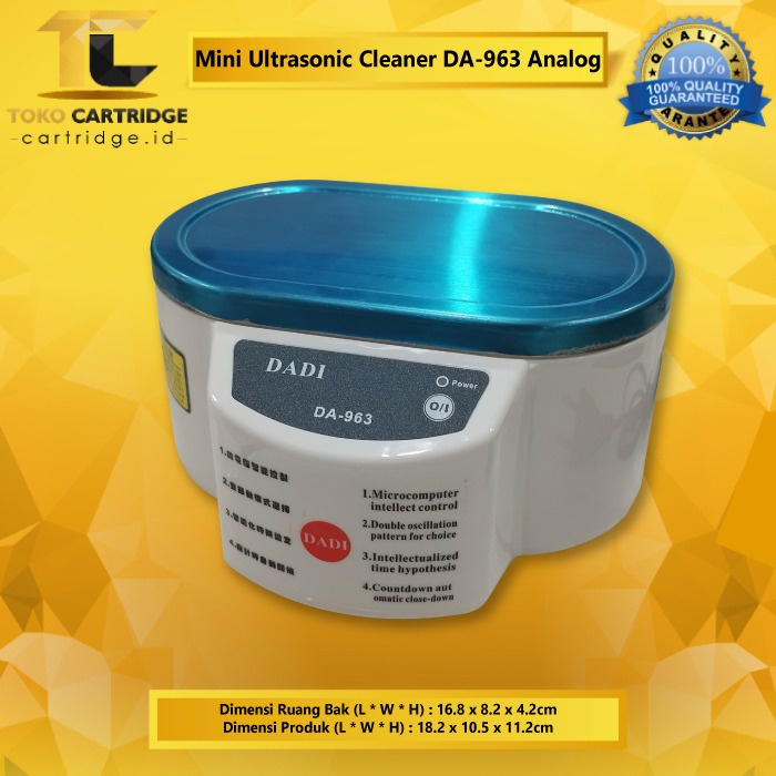 Mini Ultrasonic Cleaner DADI DA-968 + Timer Murah Pembersih Elektronik