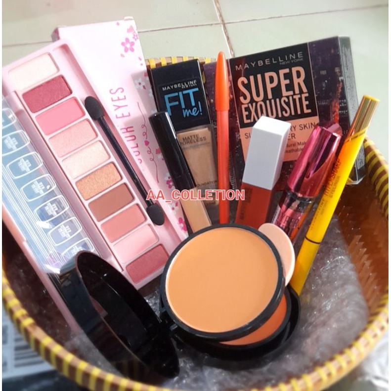 PAKET MAKE UP MAYBELLINE FIT ME 8 IN 1 LENGKAP DAN MURAH