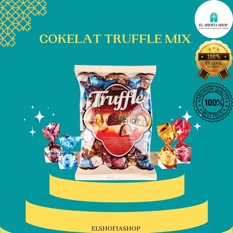 TRUFFLE CHOCOLATE ELVAN MIX 1 KG | COKELAT TURKEY | COKELAT ARAB