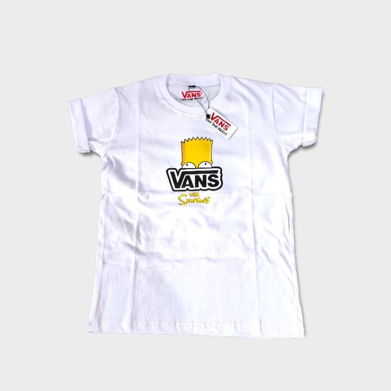 kaos anak anak baju anak vans the simpsons katun combed 24s super soft handfield.